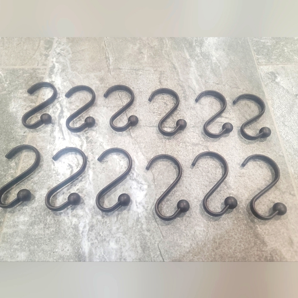 Shower curtain hooks